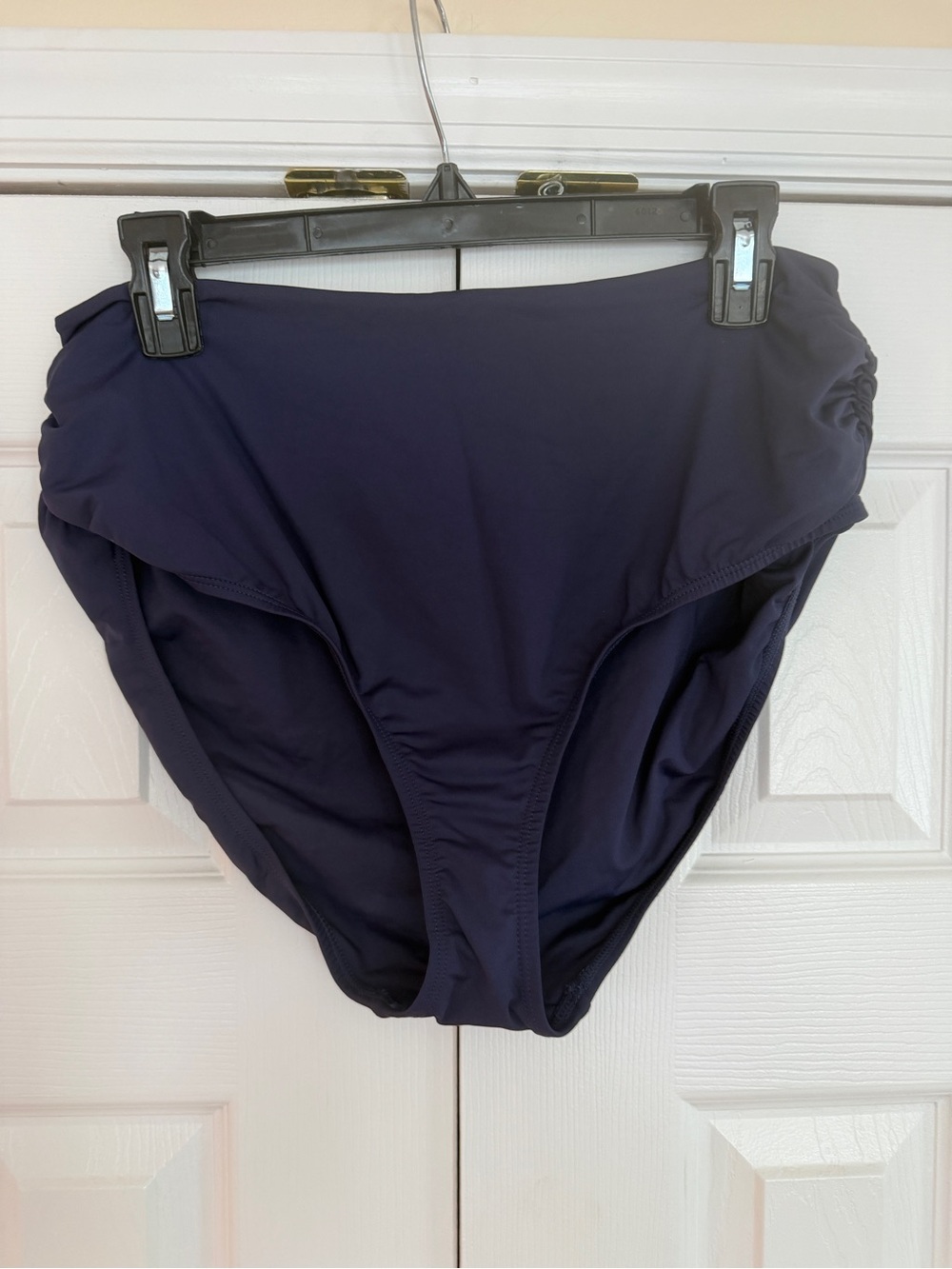 Anne Cole High-Waist Swim Briefs in Navy NWOT